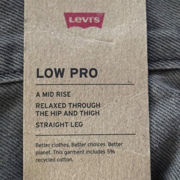Levis Low Pro Straight Jeans Gray Size 29 Grey Denim Pants Vintage Distressed - Picture 6 of 14